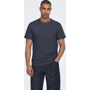 T-shirt - Blue Nights - Regular Fit - Korte Mouwen - Zonder Sluiting