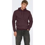 Only & Sons - Ceres Life - Hoodie - Donkerrood - Normale Pasvorm