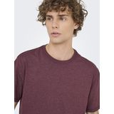 ONLY & SONS - T-shirt - Bordeaux - Ronde Hals