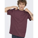 ONLY & SONS - T-shirt - Bordeaux - Ronde Hals