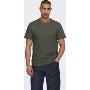 ONLY & SONS - T-shirt - Groengrijs - Katoenmix