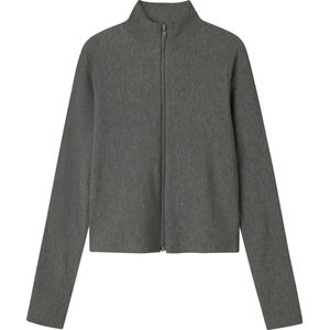 LMTD Cardigan - NlfLonja - Donkergrijs Gevlekt - LMTD - 9-10 jaar (134-140) - Cardigan