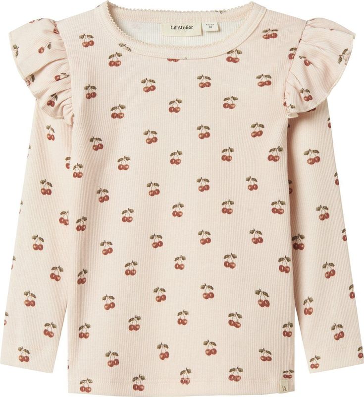 Lil Atelier Blouse - Rib - NmfLavo - Silver Peony m. Kers - Lil Atelier - 2 jaar (92) - Shirts