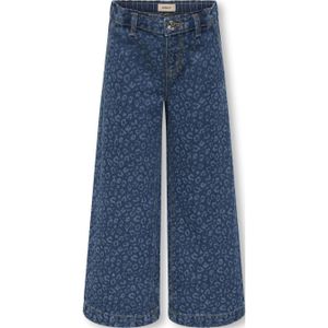 Kids Only - Peuters Broek - Denim - Wijde Pasvorm - All-over Gewassen Animalprint