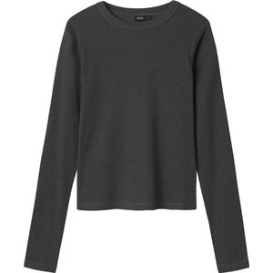 LMTD - NLFHINAJA - Shirt - Donkergrijs - Lange Mouw - Ronde Hals