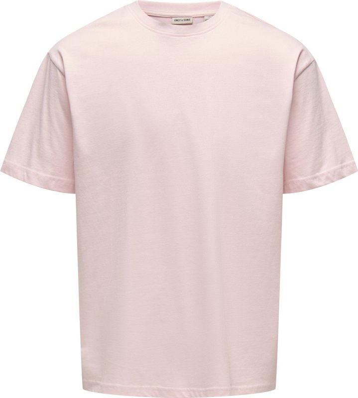 ONLY & SONS - T-shirt - Roze - Katoen
