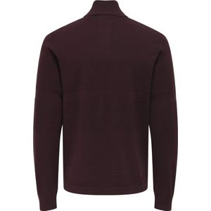 Onsmalik - Gebreid Vest - Hoge Hals - Lange Mouwen - Ritssluiting - Regular Fit