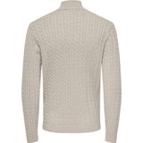 Onsloui - Gebreide Pullover - Ronde Hals - Lange Mouwen - Halve Ritssluiting - Regular Fit