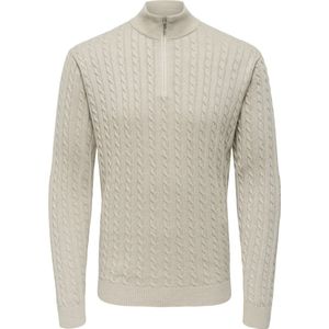 Onsloui - Gebreide Pullover - Ronde Hals - Lange Mouwen - Halve Ritssluiting - Regular Fit