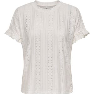 Only - Milla Frill Shirt - Off White - Dames