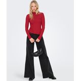 Only T-shirt Onlemma L s High Neck Top Noos Jrs 15180040 High Risk Red Dames