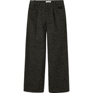 Panter - Wide Leg Broek - All-over Print - Twill - Verstelbare Taille