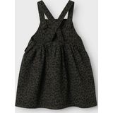 Jurk - Panterprint - Mouwloos - Voorzak - Drukknopen - Twill