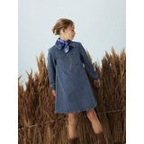 NAME IT - NKFASTRID LS ZIP DNM DRESS - Jurk - Denim - Lange Mouwen - Halve Ritssluiting