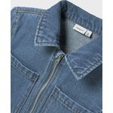 NAME IT - NKFASTRID LS ZIP DNM DRESS - Jurk - Denim - Lange Mouwen - Halve Ritssluiting