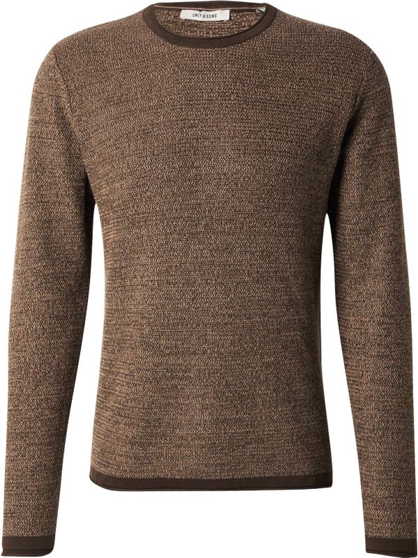 Only & Sons - ONSERIC - Gebreide Trui - Donkerbruin - Lange Mouw