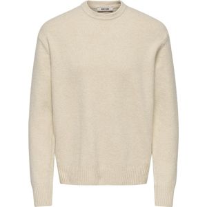 Only & Sons - Onsjames Rlx Crew Knit - Trui - Oatmeal