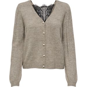 ONLY - Onladele Ls Lace Mix - Gebreide Jas - Fungi - Normale Pasvorm