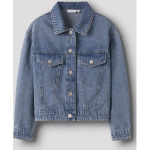 Spijkerjas - Regular Fit - Denim - Met Borstzakken en Drukknoopsluiting