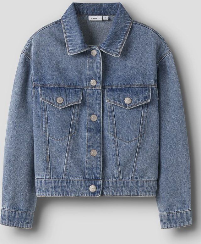 Spijkerjas - Regular Fit - Denim - Met Borstzakken en Drukknoopsluiting