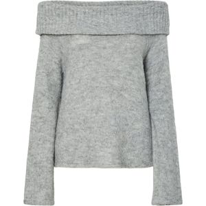 PIECES - PCPAM - Trui - Grijs gemêleerd - Lange mouw