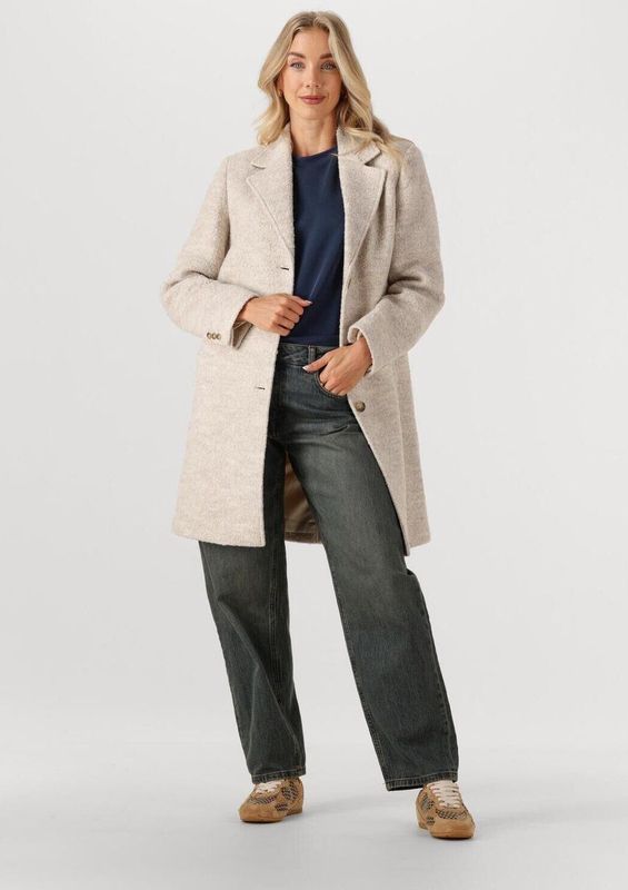 Selected Femme - Slfsasja Boucle Lano Coat - Beige - Dames Mantel