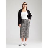 VERO MODA - VMVERI - Spijkerrok - Lichtgrijs - Donkergrijs - Wit - Dierenprint