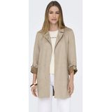 Only - Joline - Lange Jas - Suèdelook - Regular Fit