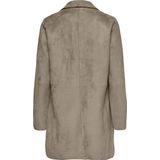 Only - Joline - Lange Jas - Suèdelook - Regular Fit