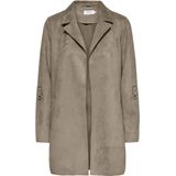 Only - Joline - Lange Jas - Suèdelook - Regular Fit