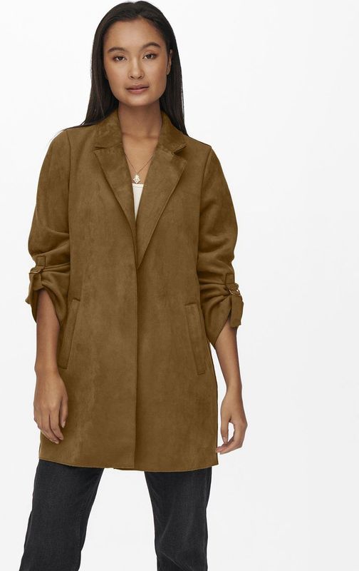 Only - ONLJOLINE FAUX SUEDE COAT LIFE CC OTW - Lang Jack - Cognac