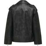Onlwaves - Bikerjack - Imitatieleer - Asymmetrische Ritssluiting - Lange Mouwen