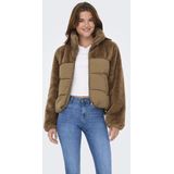 Jacke - Dames - Gewatteerd - Warm - Hoge Kraag - Met Rits - Winterjas