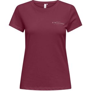 ONLY PLAY - Sportshirt - Donkerrood - Korte Mouwen - Dames
