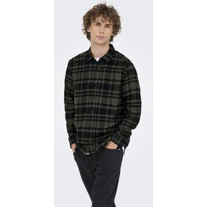 Only & Sons - Onsgudmund Ls Checked Shirt - Balsam Groen - Overhemd