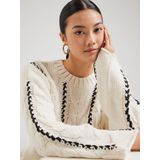 Only - Onltessa Ls Cabel Stitch O-neck - Damestrui - Birch/melange/black