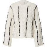 Only - Onltessa Ls Cabel Stitch O-neck - Damestrui - Birch/melange/black