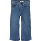 Wide Fit Jeans - Denim - Verstelbare Taille - Subtiele Afgedragen Look