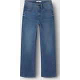 Jeans - Straight-Fit - Denim - Blauw - Verstelbare Taille