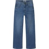 Jeans - Straight-Fit - Denim - Blauw - Verstelbare Taille