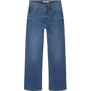 Jeans - Straight-Fit - Denim - Blauw - Verstelbare Taille