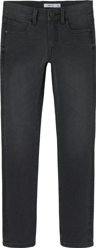 NAME IT - Jeans - Donkergrijs - Slim Fit - Vijf Broekzakken