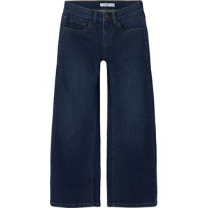Jeans - Wijde Pijpen - Mid-Waist - Met Verstelbare Taille - Subtiele Slijtageplekken