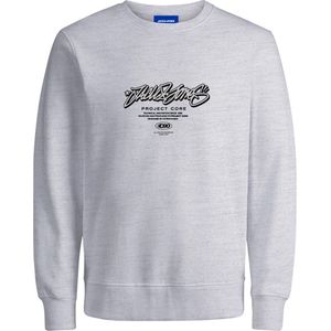 JACK & JONES - JCOSCRIPTURE - Sweatshirt - Lichtgrijs / Zwart / Wit Gemêleerd