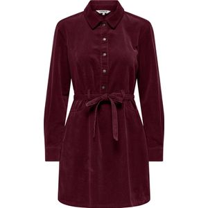 ONLY - Blousejurk - Donkerrood - Corduroy - Korte Lengte