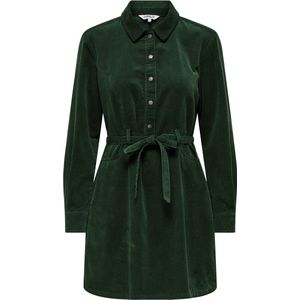 Onlnessa - Korte Jurk - Zwart - Regular Fit - Lange Mouwen - Overhemd Kraag