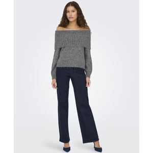 Only - Onlshine - Gebreide Trui - Grijs Melange