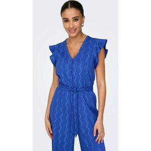 ONLY - ONLDIA - Jumpsuit - Blauw - Regular Fit - Gebreid