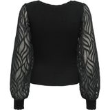 Only - Top lange mouw 15350562 JULIE - Zwart