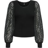 Only - Top lange mouw 15350562 JULIE - Zwart